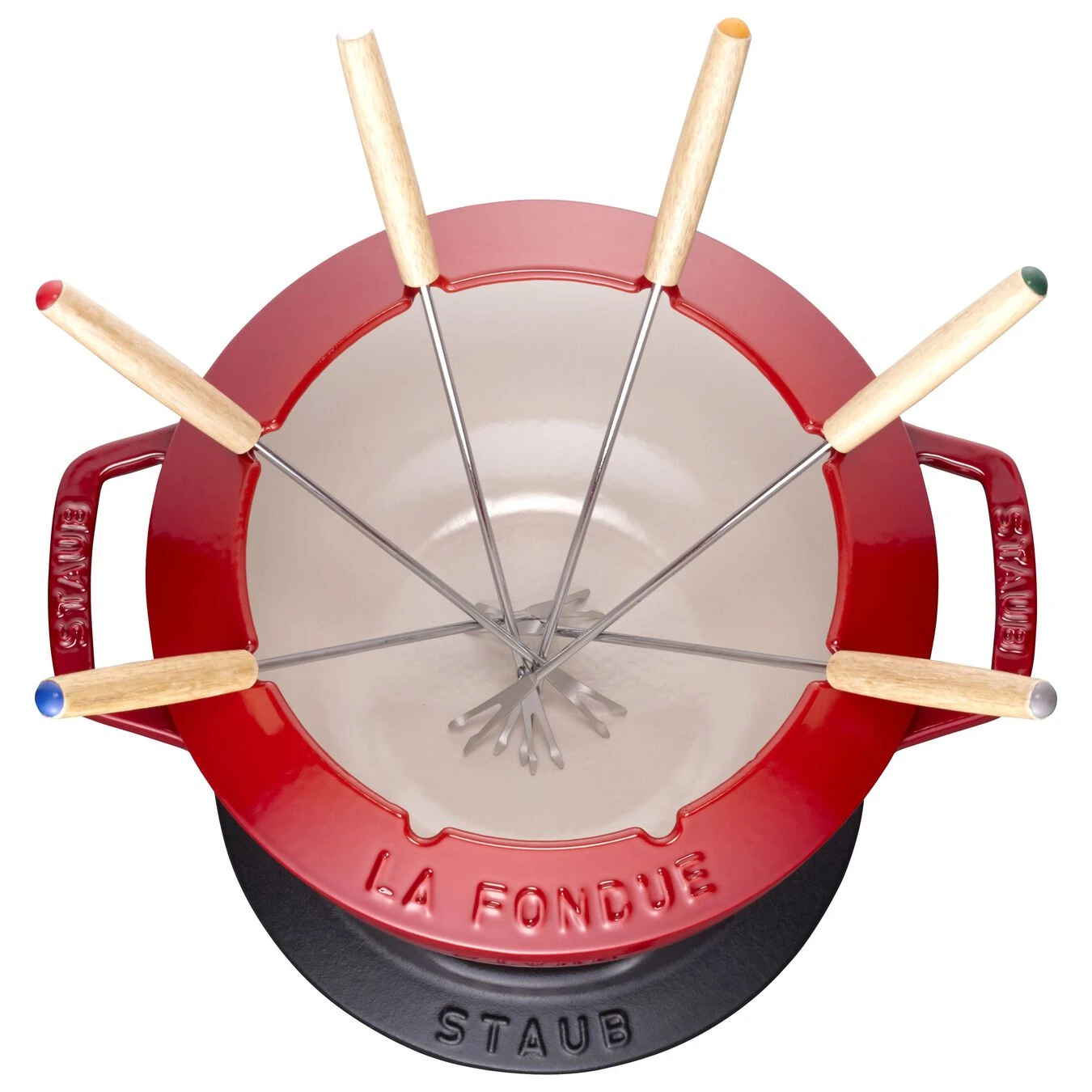 Staub Juego De Fondue 18 Cm, Cereza 4 Staub Juego De Fondue 18 Cm, Cereza - Imagen 2