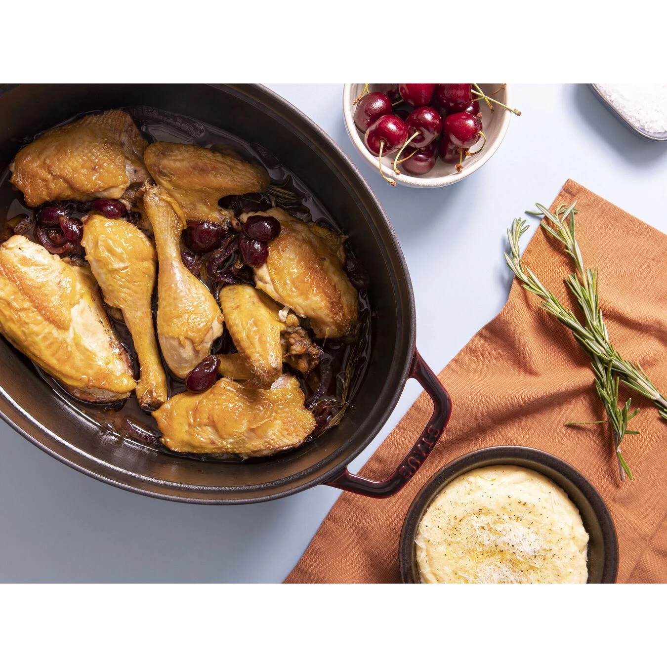 Staub Cocotte 33 Cm, Ovalado, Granadina, Hierro Fundido 8 Staub Cocotte 33 Cm, Ovalado, Granadina, Hierro Fundido - Imagen 6