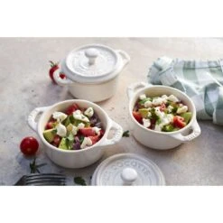 Staub Set De Cocotte 4-pzs, Redondo, Blanco Marfil, Cerámica -Staub Verkoop 424421841