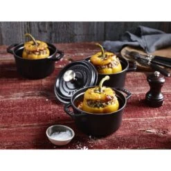 Staub Cocotte 12 Cm, Redondo, Negro, Hierro Fundido 13 Staub Cocotte 12 Cm, Redondo, Negro, Hierro Fundido -Staub Verkoop 424422428