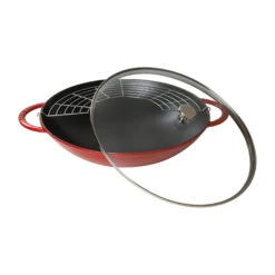 Staub Wok Con Tapa De Cristal Ø37 Cm 5,7 L