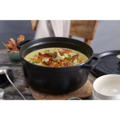 Staub Cocotte 28 Cm, Redondo, Negro, Hierro Fundido -Staub Verkoop 750033443