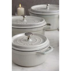 Staub Cocotte 20 Cm, Redondo, Blanco Trufa, Hierro Fundido 13 Staub Cocotte 20 Cm, Redondo, Blanco Trufa, Hierro Fundido -Staub Verkoop 750037881