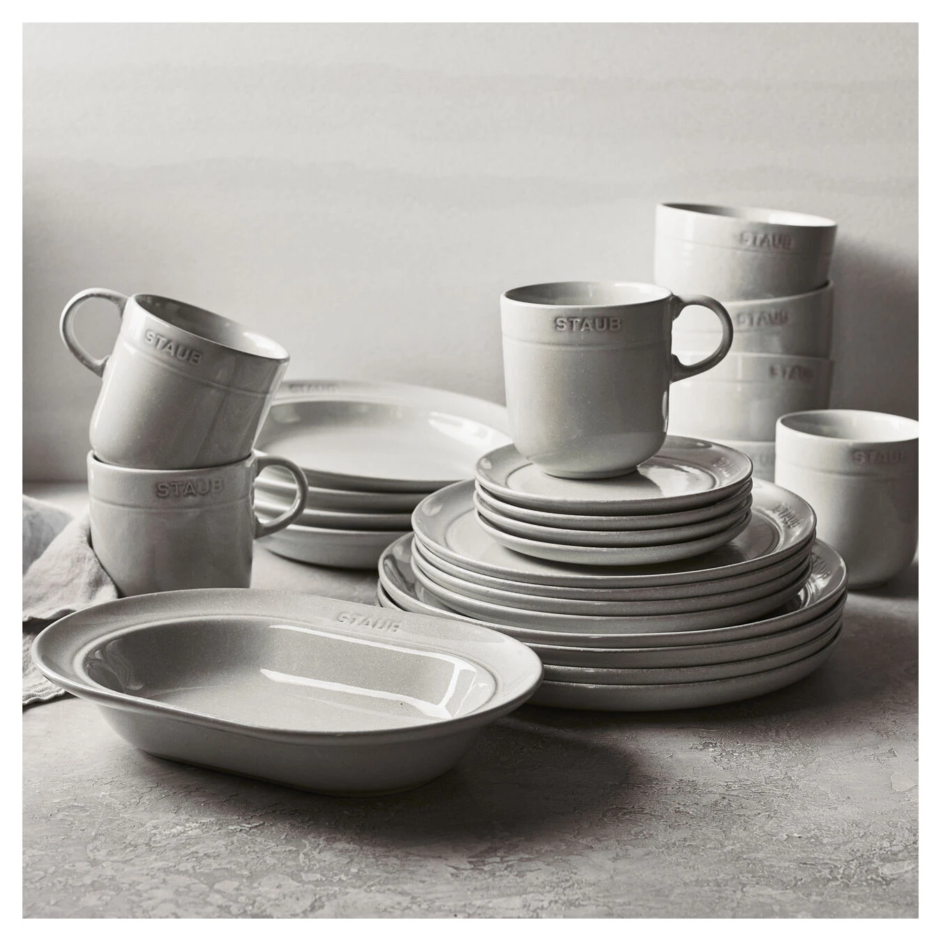 Staub Plato 25 Cm, Cerámica, Blanco Trufa 7 Staub Plato 25 Cm, Cerámica, Blanco Trufa - Imagen 5