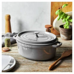 Staub Cocotte 31 Cm, Ovalado, Gris Grafito, Hierro Fundido -Staub Verkoop 750058442