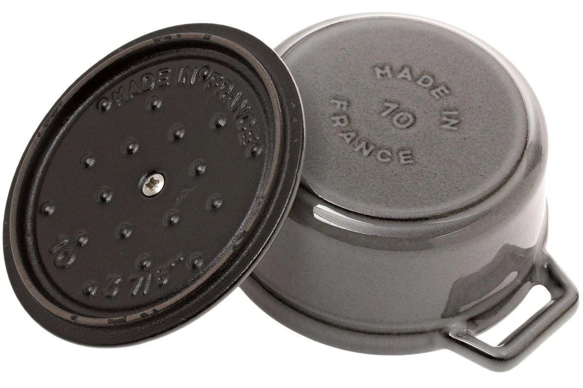 Staub Mini Cocotte - Cocotte 10cm, 0,25L, Gris 4 Staub Mini Cocotte - Cocotte 10cm, 0,25L, Gris - Imagen 3