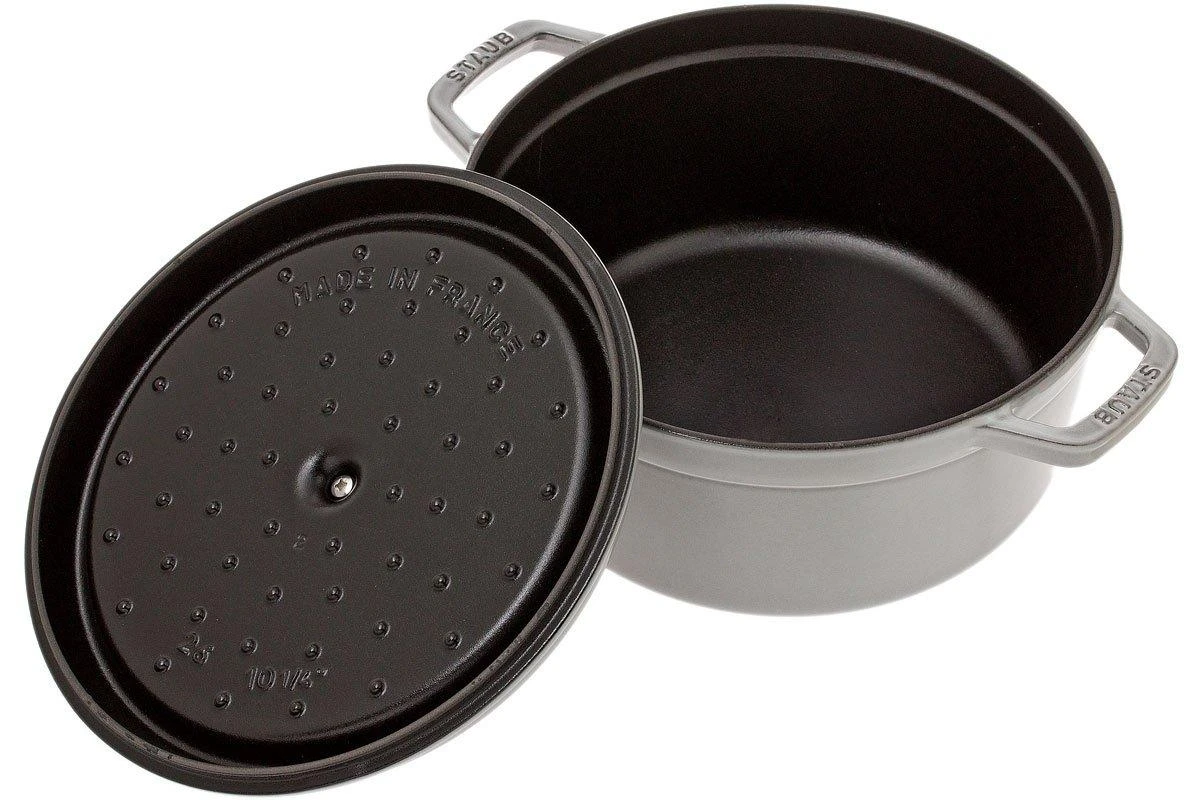 Staub Cocotte - Cocotte 26cm, 5,2L, Gris Con Bandeja De Vapor 5 Staub Cocotte - Cocotte 26cm, 5,2L, Gris Con Bandeja De Vapor - Imagen 3
