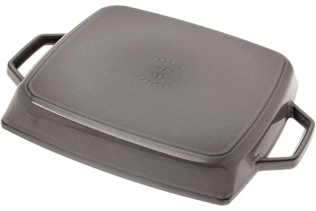 Staub Parrilla 28cm Rectangular, Gris 4 Staub Parrilla 28cm Rectangular, Gris - Imagen 2