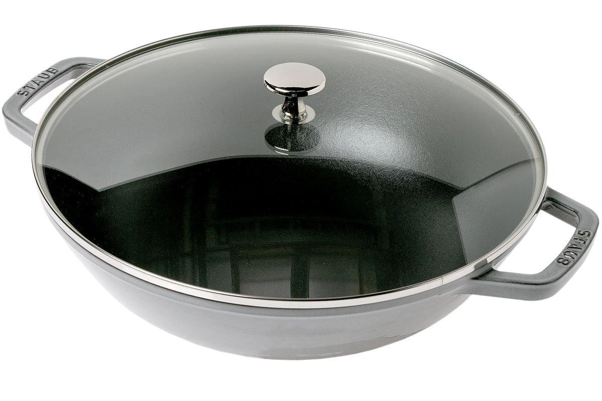 Staub Sartén Wok Pequeño 30 Cm, 4,4L, Gris 3 Staub Sartén Wok Pequeño 30 Cm, 4,4L, Gris